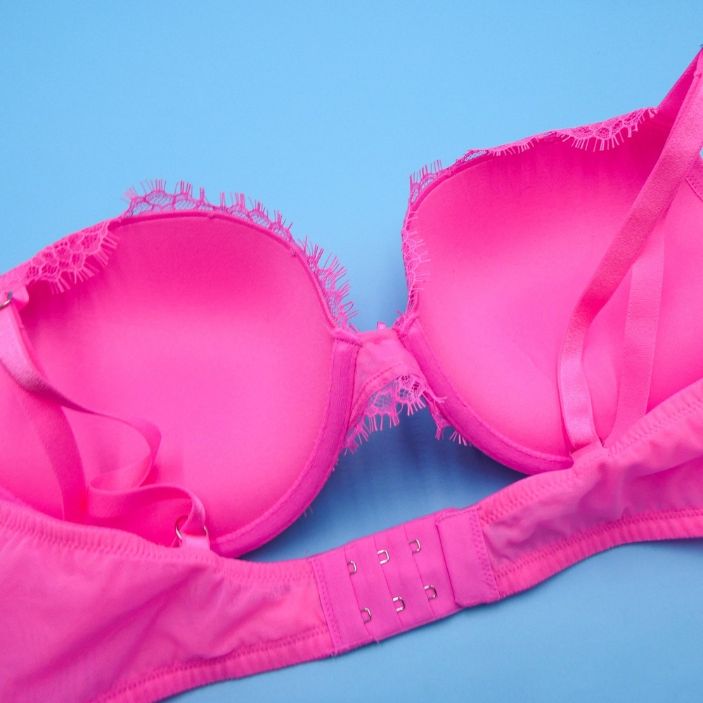 Victoria's Secret Bra Womens Size 38C Dream Angels Pink Lace Nylon Lingerie - Picture 8 of 8